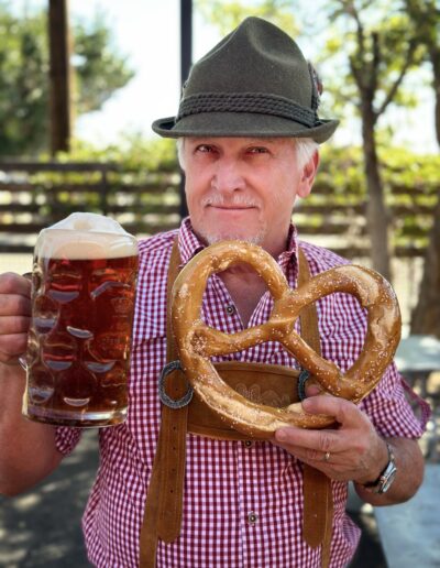 Oktoberfest Man with Pretzel